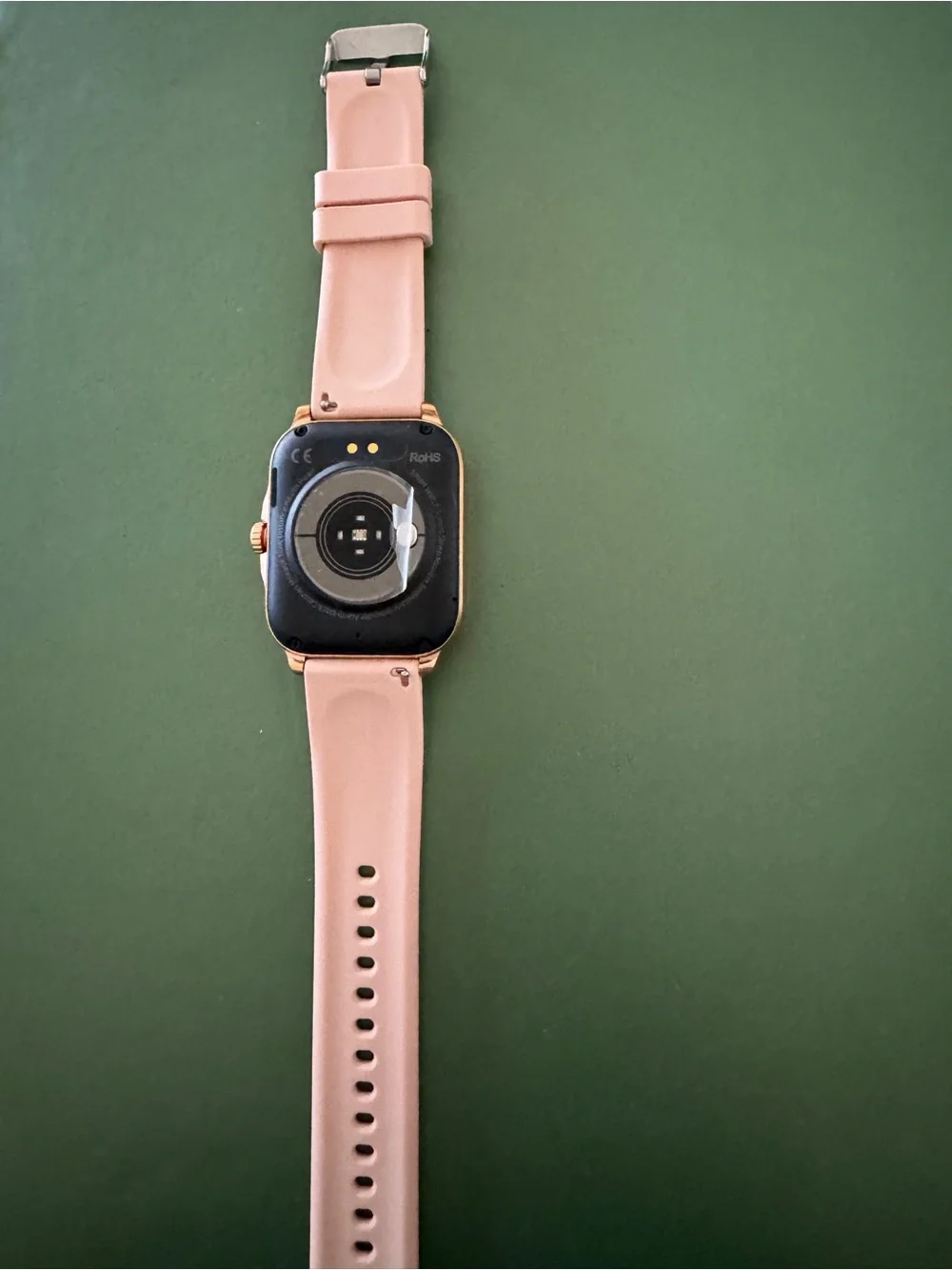 Black Smart Watch with Silicone Band and Multi-Function Display
